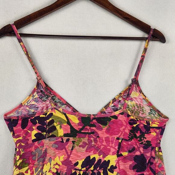 Lucky Brand Babydoll Slip Dress Women M Multicolor Floral Spaghetti Strap - Picture 9 of 15